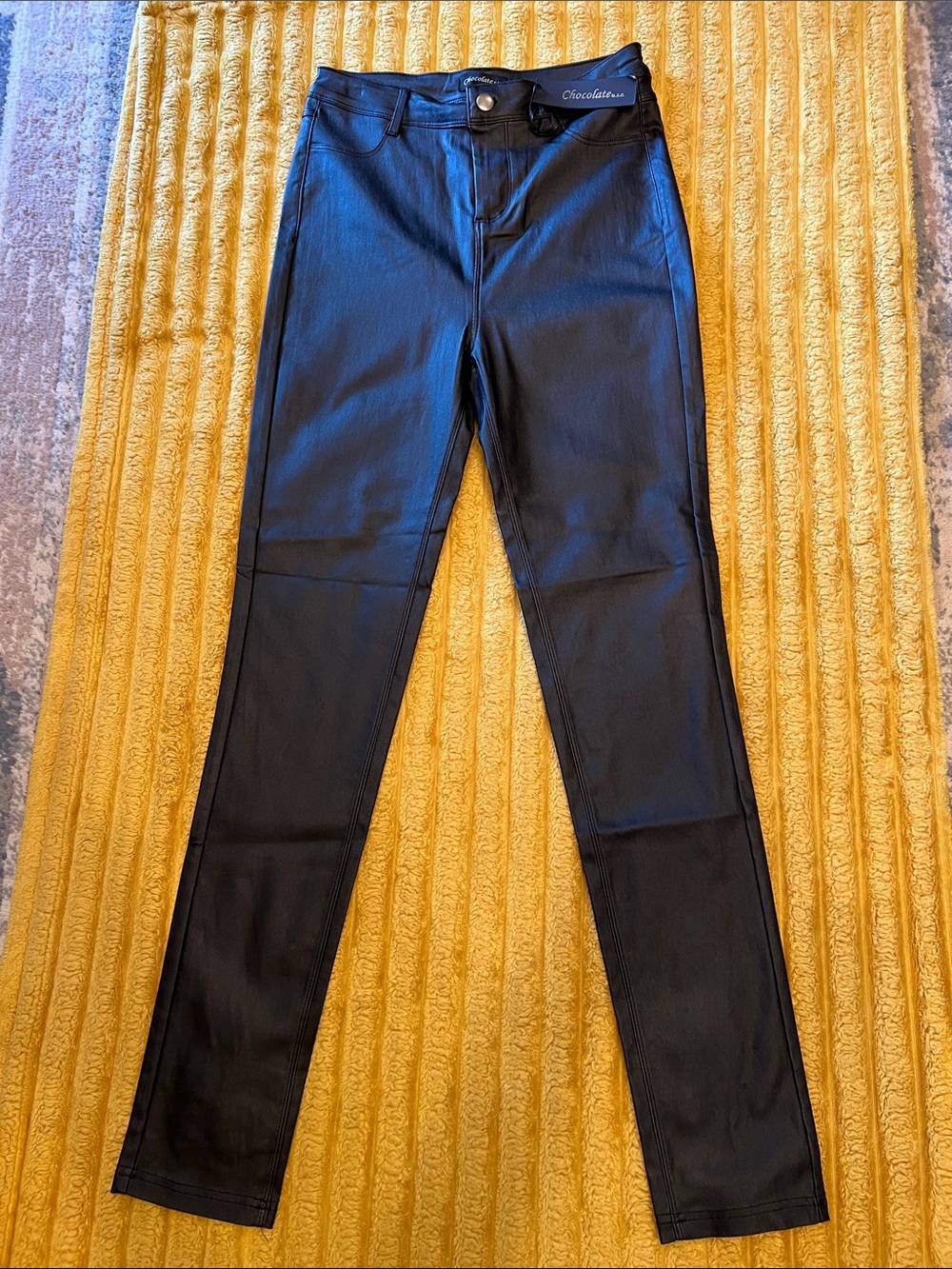 Chocolate Skinny Faux Leather Black Pants